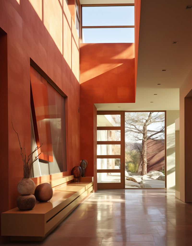 Entrée moderne réalisée en rendu 3D par BatiPro Architecture